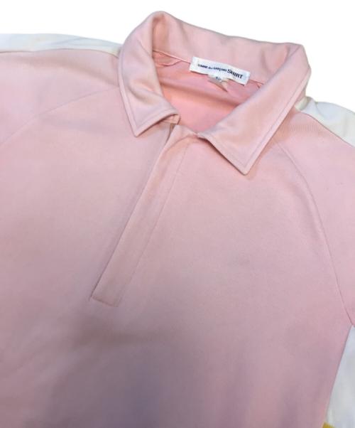 COMME des GARCONS SHIRT（コムデギャルソンシャツ）COMME des GARCONS SHIRT (コムデギャルソンシャツ) ドッキングポロシャツ ピンク サイズ:Ⅼの古着・服飾アイテム