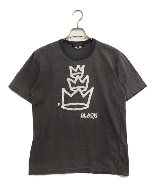 BLACK COMME des GARCONS（ブラックコムデギャルソン）BLACK COMME des GARCONS (ブラックコムデギャルソン) プリントTシャツ ブラック サイズ:Ⅼの古着・服飾アイテム