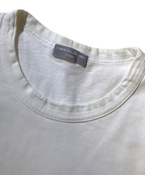 COMME des GARCONS HOMME（コムデギャルソン オム）COMME des GARCONS HOMME (コムデギャルソン オム) 裾フラワープリント切替Tシャツ ホワイト サイズ:表記なしの古着・服飾アイテム