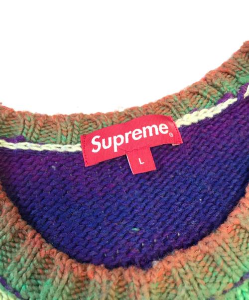 SUPREME（シュプリーム）SUPREME (シュプリーム) Gradient Stripe Sweater マルチカラー サイズ:Lの古着・服飾アイテム