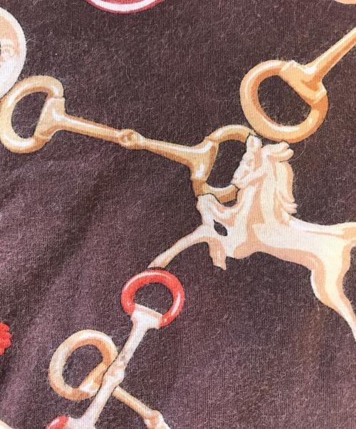 CELINE（セリーヌ）CELINE (セリーヌ) ホース柄長袖Tシャツ ブラウン サイズ:38の古着・服飾アイテム