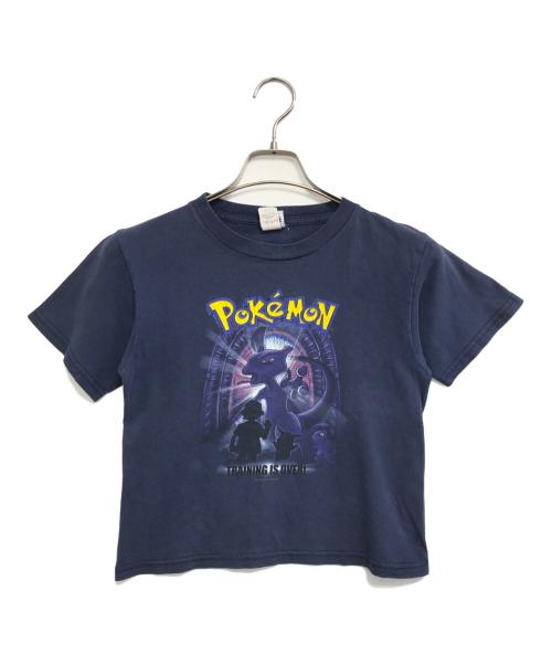 アニメーションTシャツ（アニメーションTシャツ）アニメーションTシャツ (アニメーションTシャツ) 90s POKEMON(ポケモン) アニメーションTシャツ ネイビー サイズ:7の古着・服飾アイテム