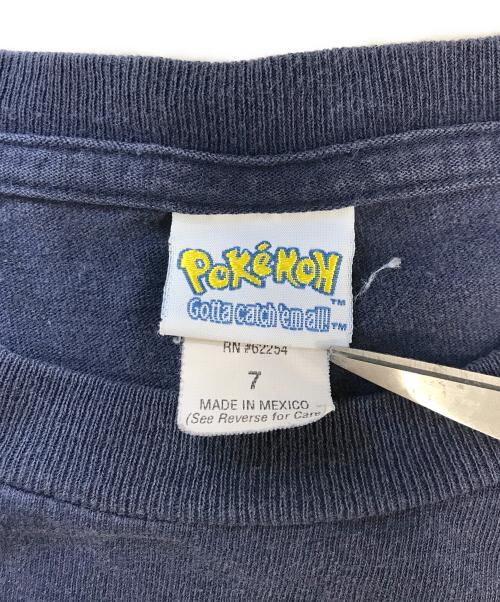 アニメーションTシャツ（アニメーションTシャツ）アニメーションTシャツ (アニメーションTシャツ) 90s POKEMON(ポケモン) アニメーションTシャツ ネイビー サイズ:7の古着・服飾アイテム