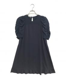MIU MIU（ミュウミュウ）の古着「半袖ワンピース」｜ネイビー