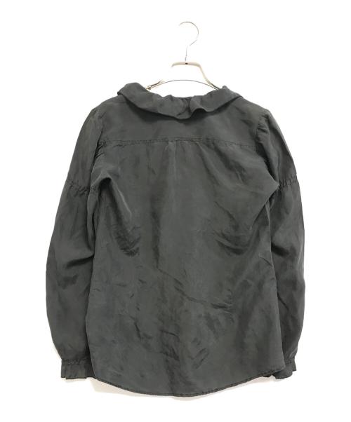 MIU MIU（ミュウミュウ）MIU MIU (ミュウミュウ) フリルブラウス グレー サイズ:表記なしの古着・服飾アイテム