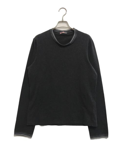 PRADA（プラダ）PRADA (プラダ) 長袖Tシャツ グレー サイズ:Ⅼの古着・服飾アイテム