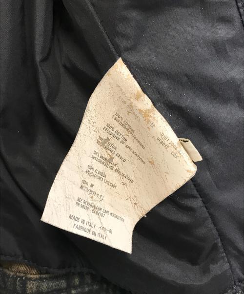 PRADA（プラダ）PRADA (プラダ) チェーンノーカラーデニムジャケット インディゴ サイズ:40の古着・服飾アイテム