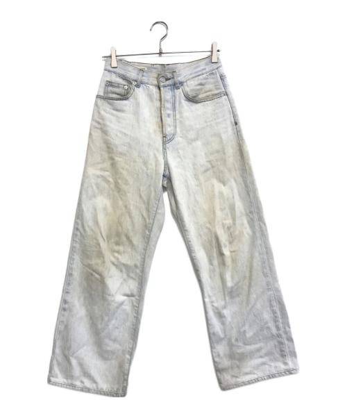 DRIES VAN NOTEN（ドリスヴァンノッテン）DRIES VAN NOTEN (ドリスヴァンノッテン) ユーズド加工ワイドデニムパンツ インディゴ サイズ:26の古着・服飾アイテム