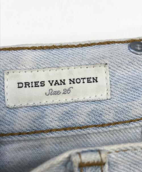 DRIES VAN NOTEN（ドリスヴァンノッテン）DRIES VAN NOTEN (ドリスヴァンノッテン) ユーズド加工ワイドデニムパンツ インディゴ サイズ:26の古着・服飾アイテム
