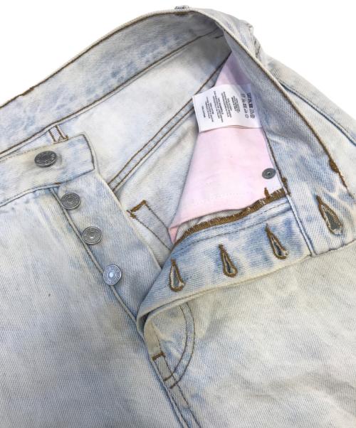 DRIES VAN NOTEN（ドリスヴァンノッテン）DRIES VAN NOTEN (ドリスヴァンノッテン) ユーズド加工ワイドデニムパンツ インディゴ サイズ:26の古着・服飾アイテム