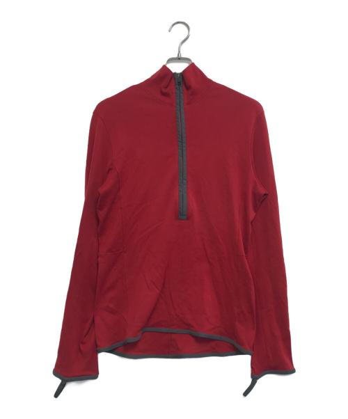 PRADA SPORTS（プラダスポーツ）PRADA SPORTS (プラダスポーツ) ハーフジップカットソー レッド サイズ:Ｍの古着・服飾アイテム