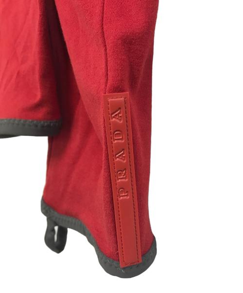 PRADA SPORTS（プラダスポーツ）PRADA SPORTS (プラダスポーツ) ハーフジップカットソー レッド サイズ:Ｍの古着・服飾アイテム