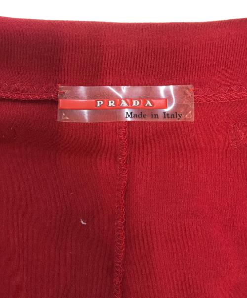 PRADA SPORTS（プラダスポーツ）PRADA SPORTS (プラダスポーツ) ハーフジップカットソー レッド サイズ:Ｍの古着・服飾アイテム