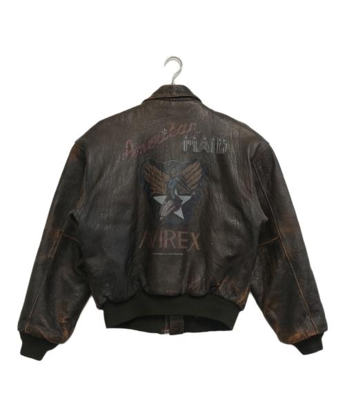 AVIREX（アヴィレックス）AVIREX (アヴィレックス) A-2 ジャケット ブラウン サイズ:Mの古着・服飾アイテム