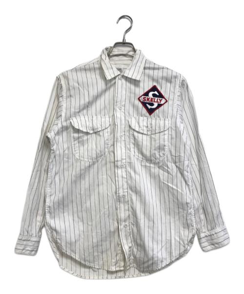 LEE（リー）LEE (リー) ストライプワークシャツ ホワイト サイズ:14の古着・服飾アイテム