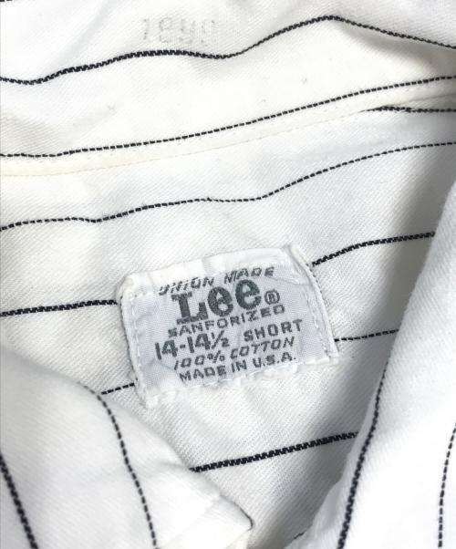 LEE（リー）LEE (リー) ストライプワークシャツ ホワイト サイズ:14の古着・服飾アイテム