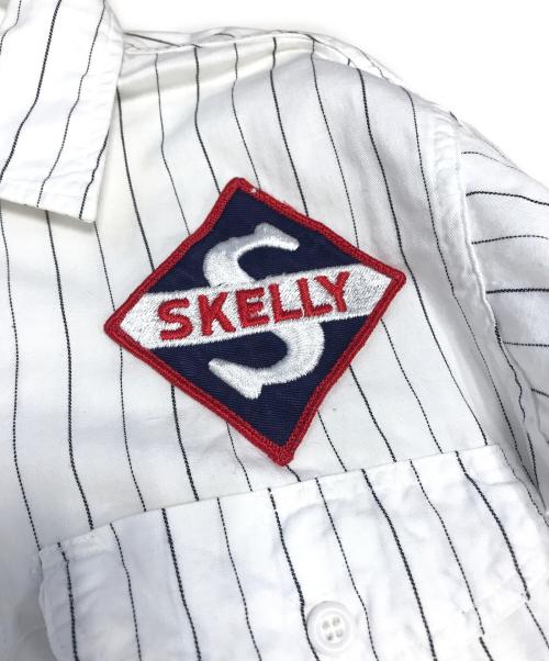 LEE（リー）LEE (リー) ストライプワークシャツ ホワイト サイズ:14の古着・服飾アイテム