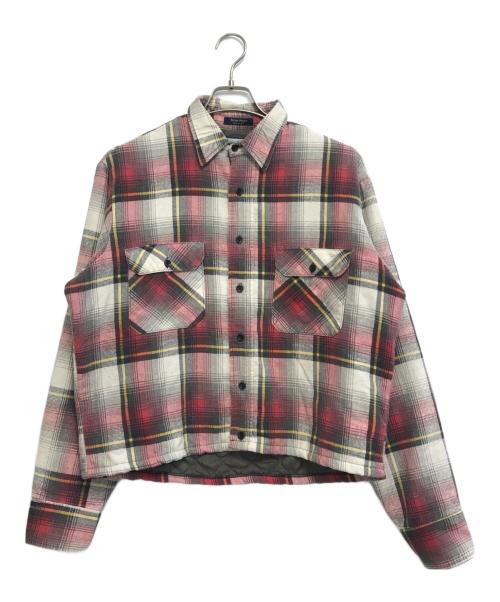 Sears Fieldmaster（シアーズ フィールドマスター）Sears FIELDMASTER (シアーズ フィールドマスター) オンブレキルティングシャツジャケット レッド サイズ:表記なしの古着・服飾アイテム