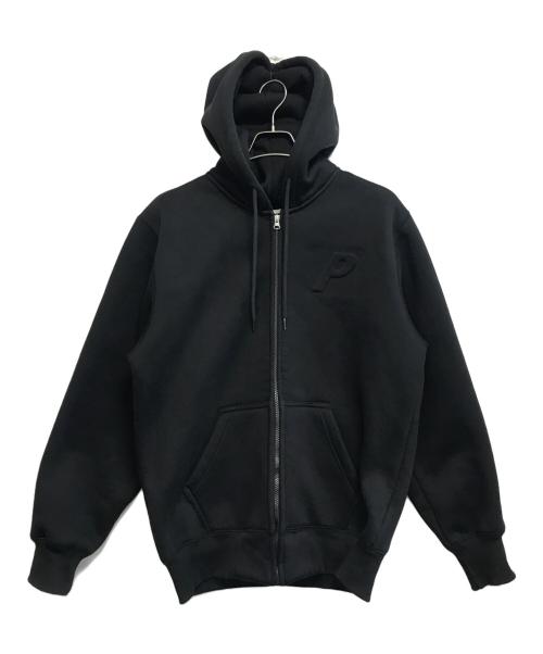 PALACE（パレス）PALACE (パレス) HERMAL EMBOSSED P3 ZIP HOOD ブラック サイズ:Mの古着・服飾アイテム