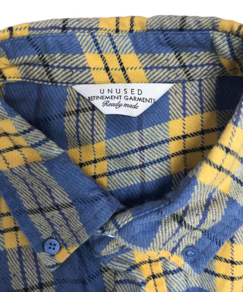 UNUSED（アンユーズド）UNUSED (アンユーズド) Check shirts ブルー サイズ:1の古着・服飾アイテム