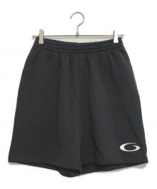 BALENCIAGA（バレンシアガ）の古着「ロゴ刺繍スウェットハーフパンツ」｜ブラック