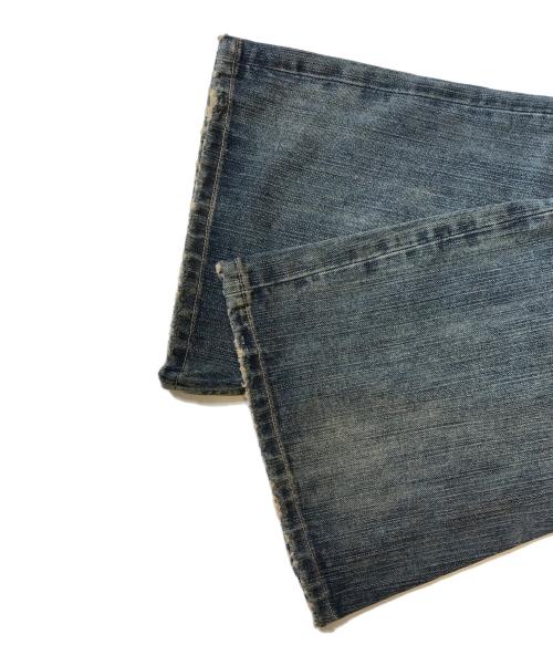 BALENCIAGA（バレンシアガ）BALENCIAGA (バレンシアガ) ウォッシュド加工ブーツカットデニムパンツ インディゴ サイズ:Ｍの古着・服飾アイテム