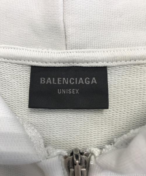BALENCIAGA（バレンシアガ）BALENCIAGA (バレンシアガ) LOOP LOGO ZIP HOODIE ホワイト サイズ:XL　　　の古着・服飾アイテム