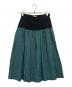 Yves Saint Laurent（イヴサンローラン）の古着「ベロア切替スカート」｜グリーン