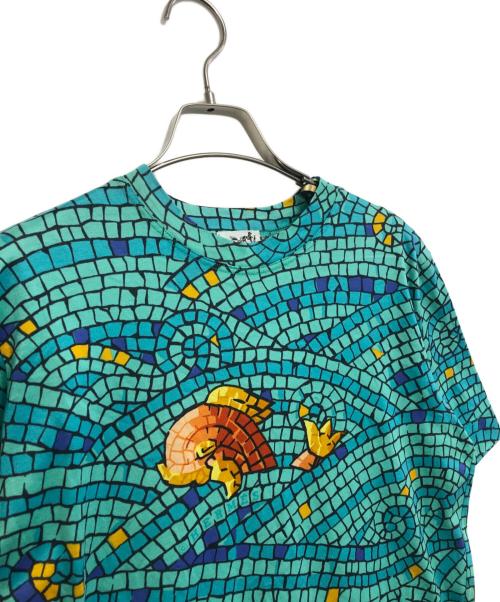 HERMES（エルメス）HERMES (エルメス) タイル柄カットソーワンピース スカイブルー サイズ:Sの古着・服飾アイテム