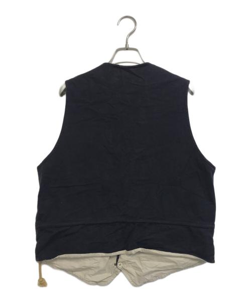 yohji yamamoto A.A.R（ヨウジヤマモトアール）yohji yamamoto A.A.R (ヨウジヤマモトアール) D'URBAN (ダーバン) コットンベスト ネイビー サイズ:Lの古着・服飾アイテム