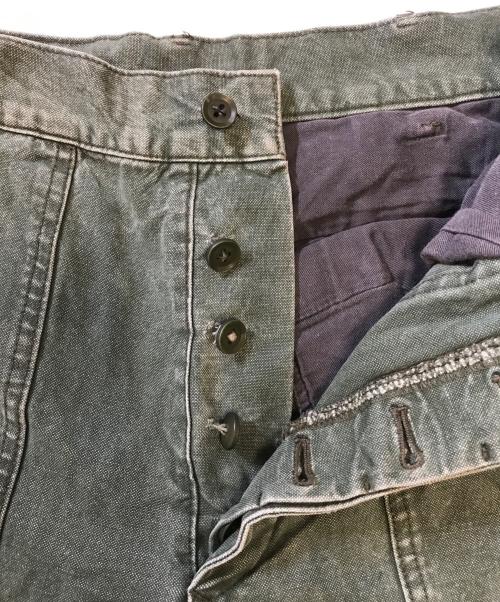 Yohji Yamamoto pour homme（ヨウジヤマモト プールオム）Yohji Yamamoto pour homme (ヨウジヤマモト プールオム) ダック地ベイカーパンツ グリーン サイズ:3の古着・服飾アイテム