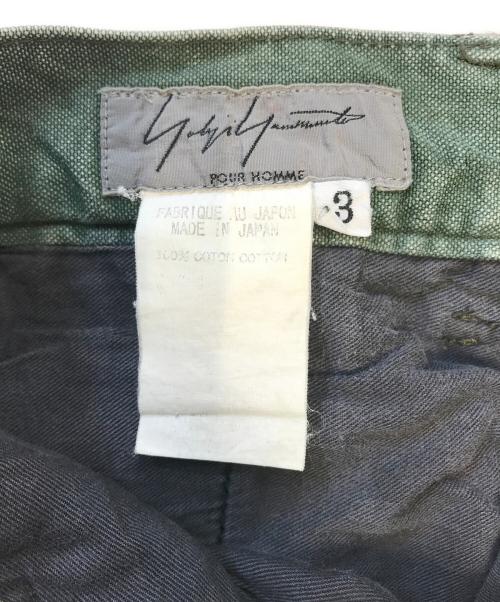 Yohji Yamamoto pour homme（ヨウジヤマモト プールオム）Yohji Yamamoto pour homme (ヨウジヤマモト プールオム) ダック地ベイカーパンツ グリーン サイズ:3の古着・服飾アイテム