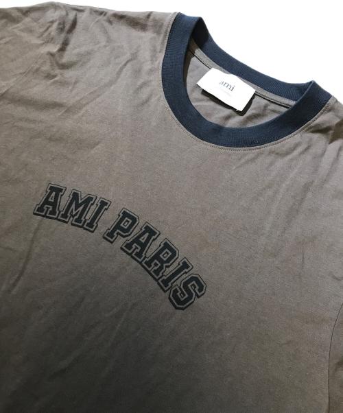 AMI Alexandre Mattiussi（アミアレクサンドルマテュッシ）AMI Alexandre Mattiussi (アミアレクサンドルマテュッシ) ロゴクルーネックTシャツ ブラウン サイズ:XLの古着・服飾アイテム
