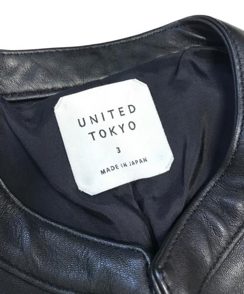 UNITED TOKYO（ユナイテッドトーキョー）UNITED TOKYO (ユナイテッドトーキョー) シングルライダースジャケット ブラック サイズ:3の古着・服飾アイテム