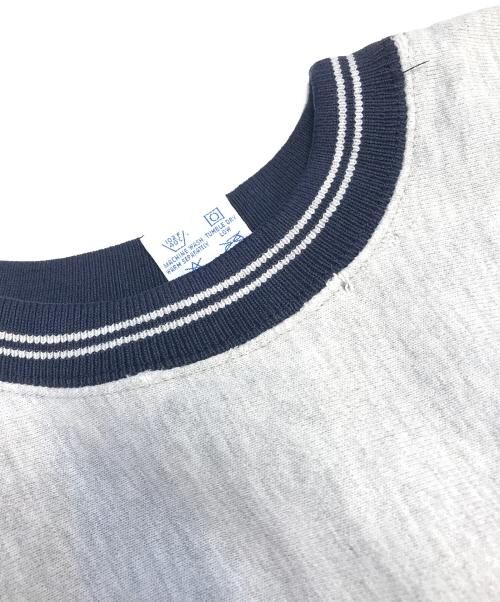 Champion（チャンピオン）Champion (チャンピオン) ラインリブリバースウィーブスウェット グレー サイズ:LARGEの古着・服飾アイテム
