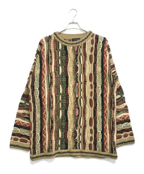 Coogi（クージー）Coogi (クージー) 3Dニット ブラウン サイズ:XLの古着・服飾アイテム