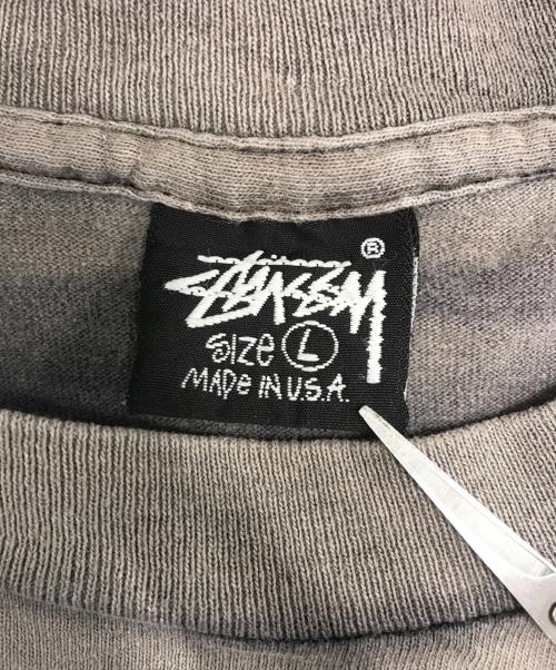 stussy（ステューシー）stussy (ステューシー) プリントTシャツ ブラック サイズ:Lの古着・服飾アイテム