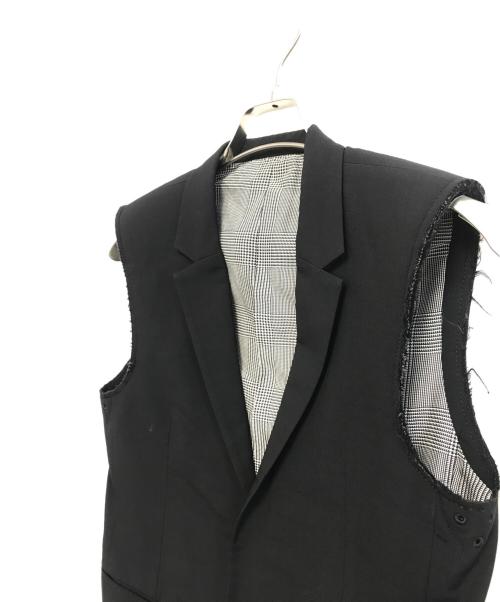 NUMBER (N)INE（ナンバーナイン）NUMBER (N)INE (ナンバーナイン) カットオフウールジレ ブラック サイズ:Mの古着・服飾アイテム