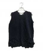 COMME des GARCONS COMME des GARCONSコムデギャルソン コムデギャルソン）の古着「フリルブラウス」｜ネイビー