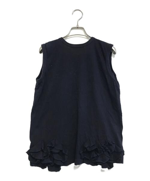 COMME des GARCONS COMME des GARCONS（コムデギャルソン コムデギャルソン）COMME des GARCONS COMME des GARCONS (コムデギャルソン コムデギャルソン) フリルブラウス ネイビー サイズ:Sの古着・服飾アイテム