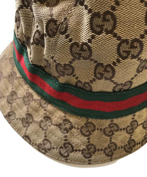 GUCCI（グッチ）GUCCI (グッチ) GGキャンバスバケットハット ベージュ サイズ:Lの古着・服飾アイテム