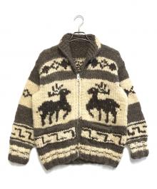 VINTAGE（ヴィンテージ）の古着「カウチンニットカーディガン」｜ホワイト