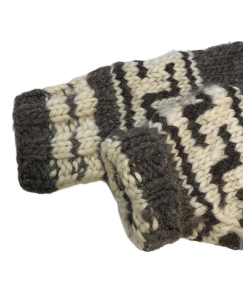 VINTAGE（ヴィンテージ）VINTAGE (ヴィンテージ) カウチンニットカーディガン ホワイト サイズ:表記なしの古着・服飾アイテム