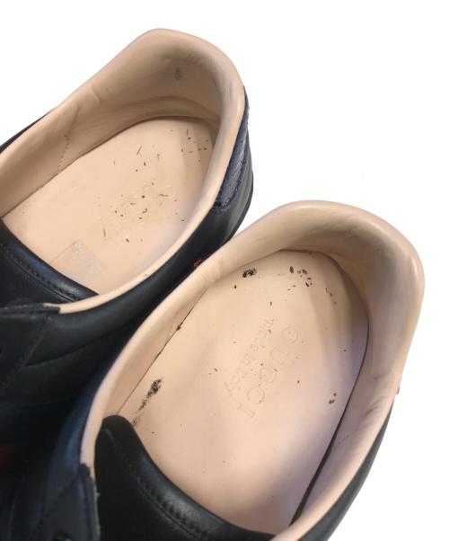 GUCCI（グッチ）GUCCI (グッチ) エースビーローカットスニーカー ブラック サイズ:9½の古着・服飾アイテム