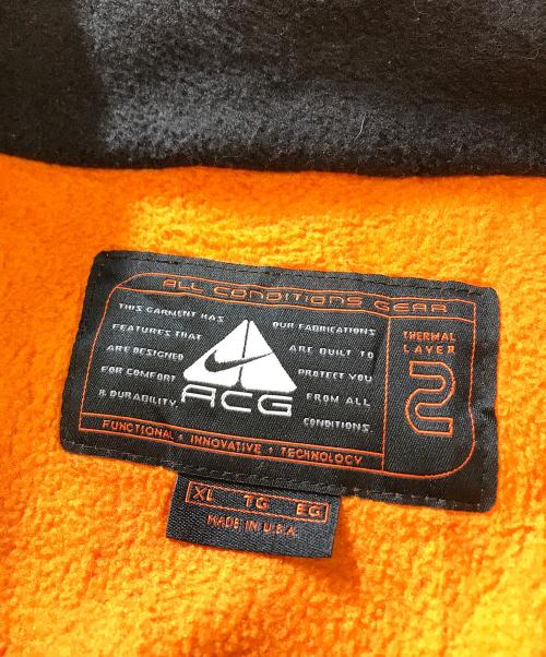 NIKE ACG（ナイキエーシージー）NIKE ACG (ナイキエーシージー) ハーフジップフリースジャケット オレンジ サイズ:XLの古着・服飾アイテム