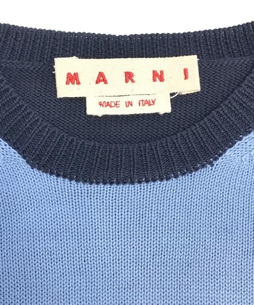 MARNI（マルニ）MARNI (マルニ) マルチカラーロゴニット ブルー サイズ:38の古着・服飾アイテム
