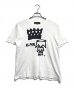 BLACK COMME des GARCONSブラックコムデギャルソン）の古着「プリントTシャツ」｜ホワイト