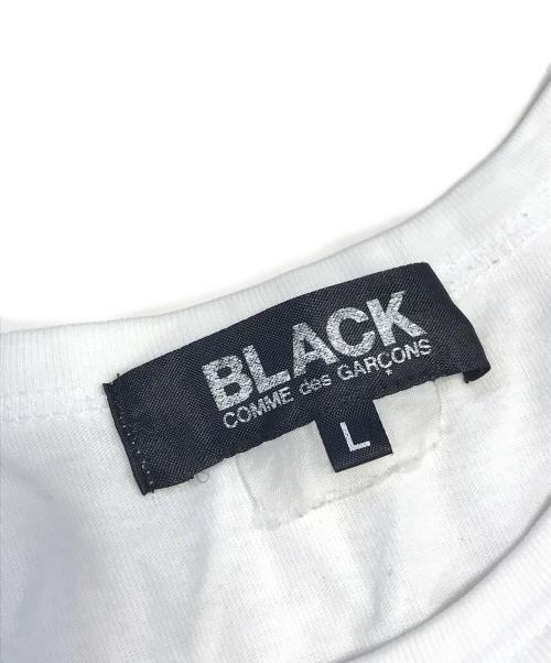 BLACK COMME des GARCONS（ブラックコムデギャルソン）BLACK COMME des GARCONS (ブラックコムデギャルソン) 花柄プリントTシャツ ホワイト サイズ:Lの古着・服飾アイテム