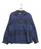 McGREGORマクレガー）の古着「オープンカラーチェックシャツ」｜ブルー