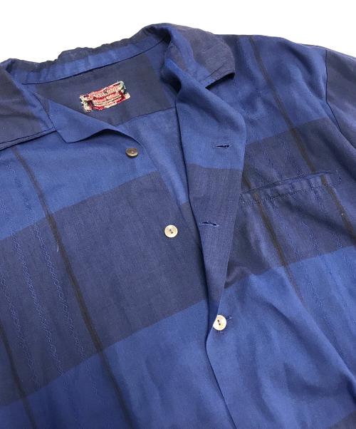 McGREGOR（マクレガー）McGREGOR (マクレガー) オープンカラーチェックシャツ ブルー サイズ:表記なしの古着・服飾アイテム